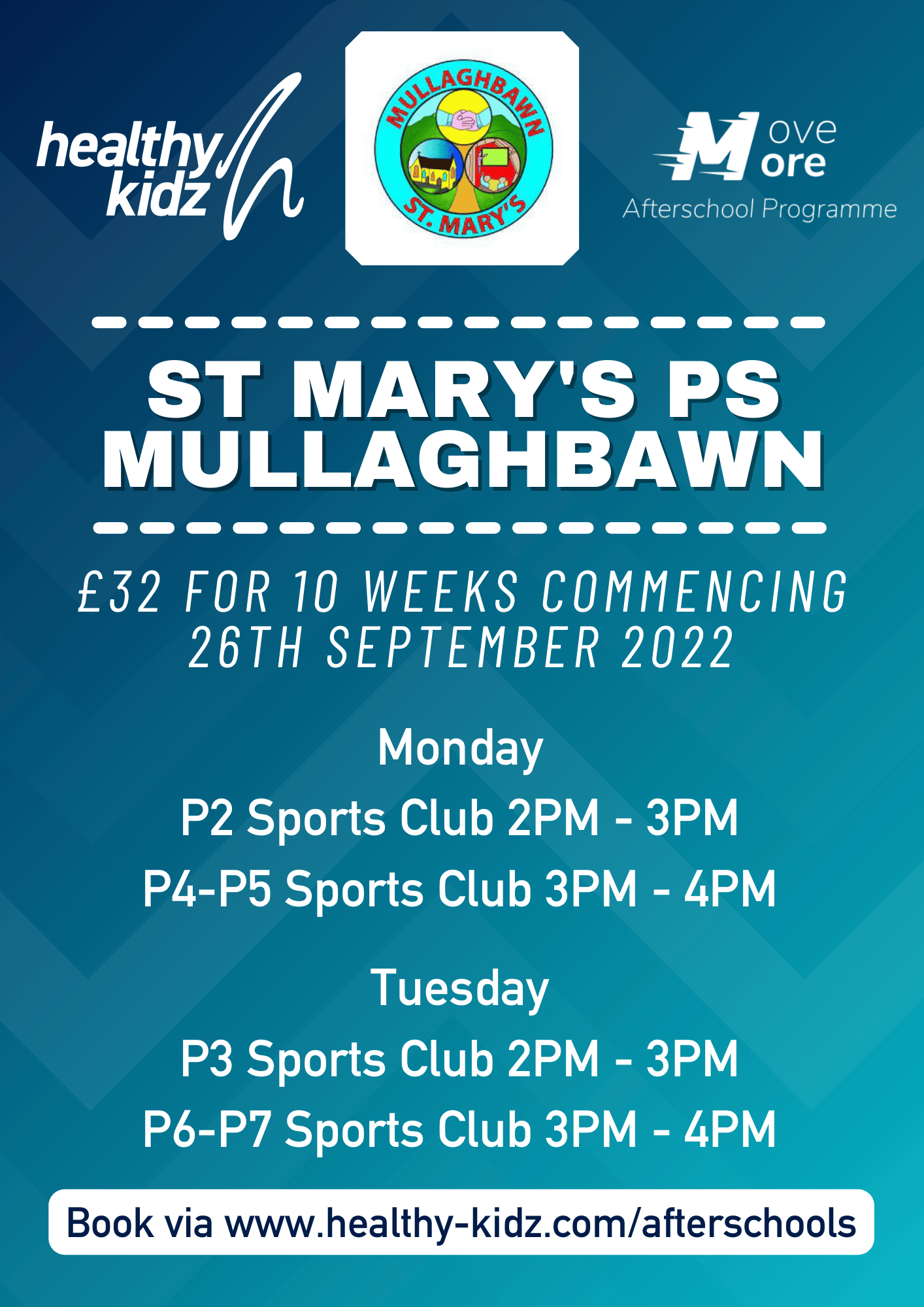Healthy Kidz Afterschools at St Mary’s PS, Mullaghbawn Term 1 Block 1