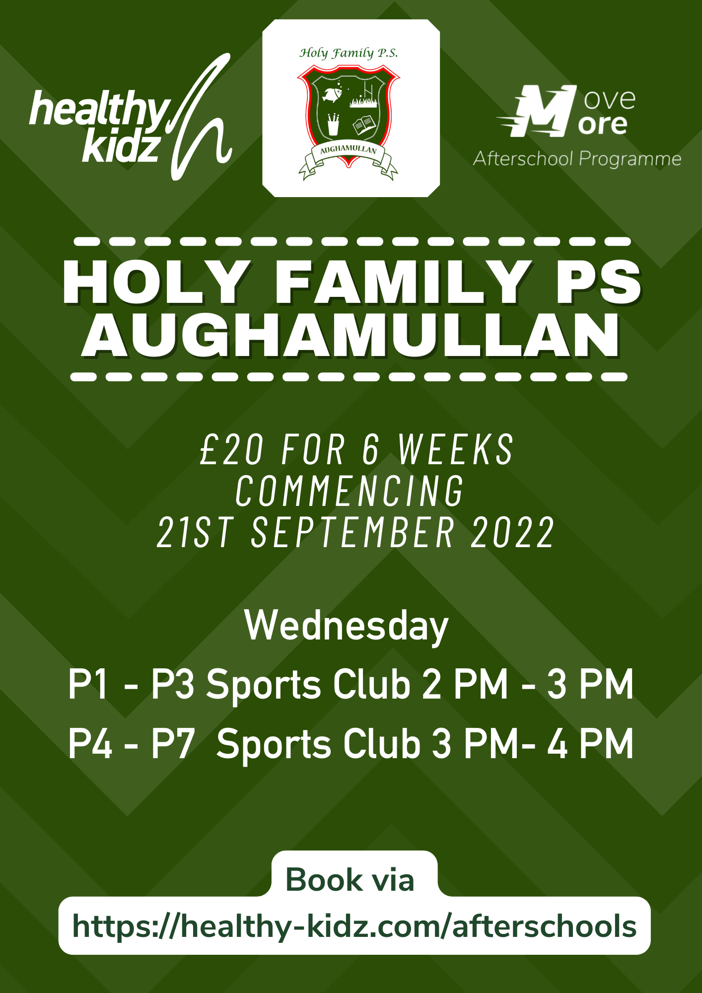 Healthy Kidz Afterschools at Holy Family PS, Aughamullan Term 1 Block 1